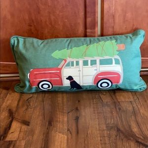 Chandler 4 Corners Dog Wagon Xmas Pillow - 12x24”